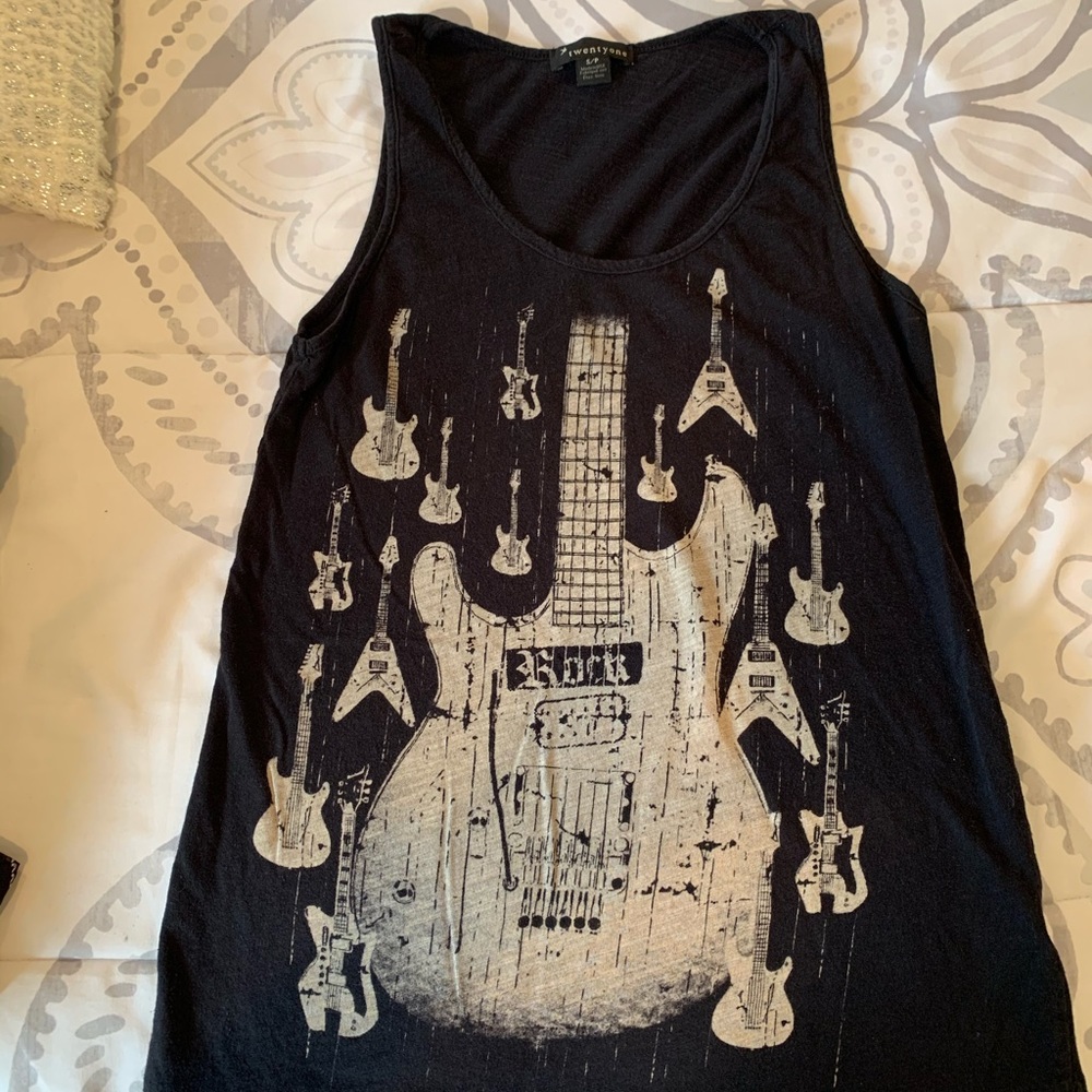 Forever 21 Guitar Tank Top! Lightly worn